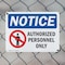 Signmission Authorized Personnel Only OSHA Notice Sign, Plastic, 10in W x 7in L, 2PK OS-2PACK-NS-P-710-L-15276 - alternate 2